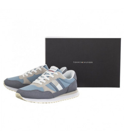 Tommy Hilfiger Flag Low Cut Lace-Up Sneaker T3X9-33376-1693 A584 Denim/Grey (TH1041-b) spordijalatsid