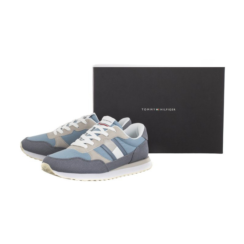 Tommy Hilfiger Flag Low Cut Lace-Up Sneaker T3X9-33376-1693 A584 Denim/Grey (TH1041-b) spordijalatsid