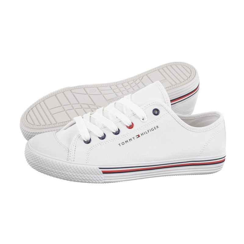 Tommy Hilfiger Low Cut Lace-Up Sneaker T3X9-33324-0890 100 White (TH1044-a) apavi