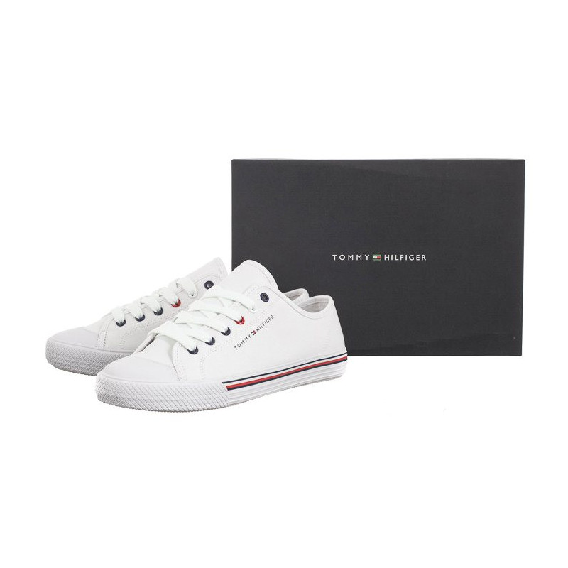 Tommy Hilfiger Low Cut Lace-Up Sneaker T3X9-33324-0890 100 White (TH1044-a) apavi