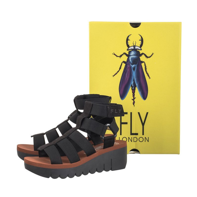 FLY London Yufi Cupi/Elas Blk/Blk/Brick P145032003 (FL401-a) kingad