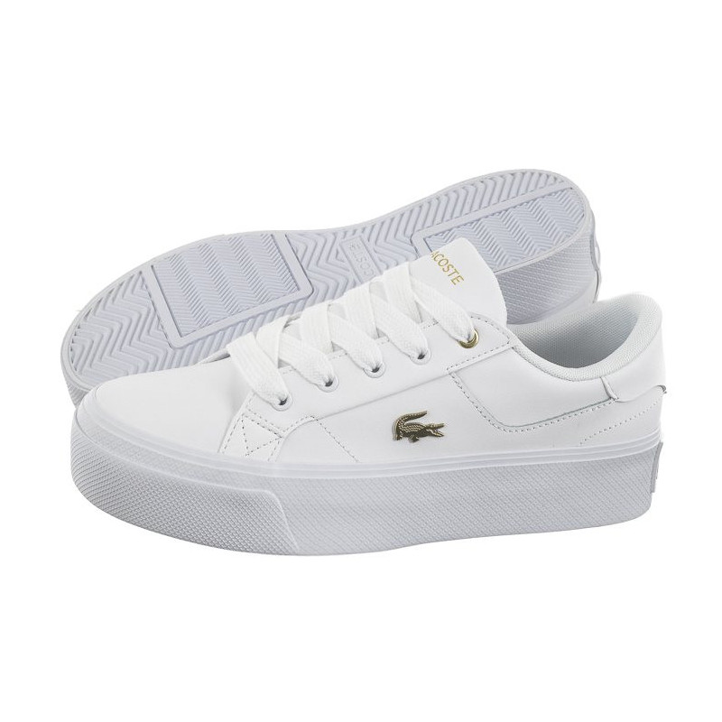 Lacoste Ziane Platform 124 2 Cfa Wht/Gld 745CFA0005.216 (LC434-b) sporta apavi