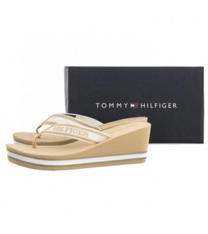 Tommy Hilfiger Hilfiger Wedge Beach Sandal Hervest Wheat FW0FW07903 ACR (TH1059-b) kurpes