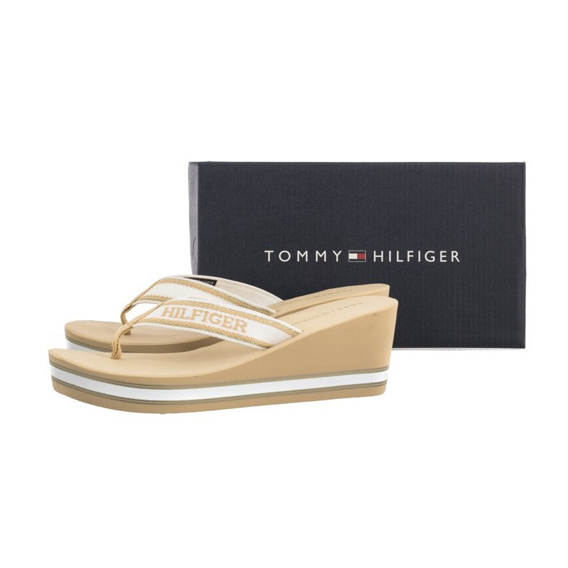 Tommy Hilfiger Hilfiger Wedge Beach Sandal Hervest Wheat FW0FW07903 ACR (TH1059-b) batai