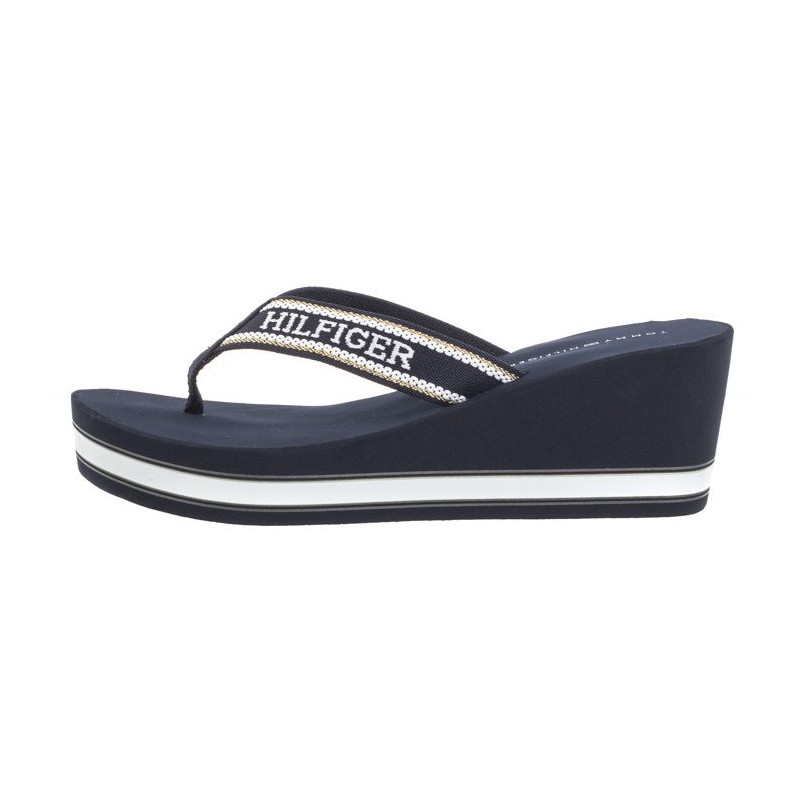 Tommy Hilfiger Hilfiger Wedge Beach Sandal Space Blue FW0FW07903 DW6 (TH1059-a) kurpes