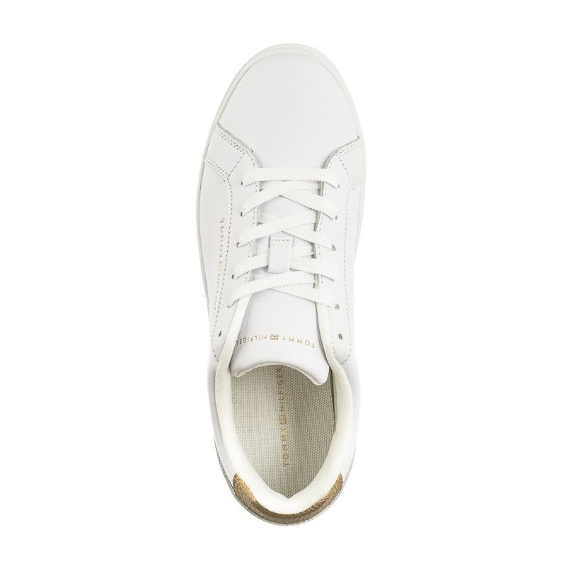 Tommy Hilfiger Essential Cupsole Sneaker White/Gold FW0FW07908 0K6 (TH1056-a) sporta apavi