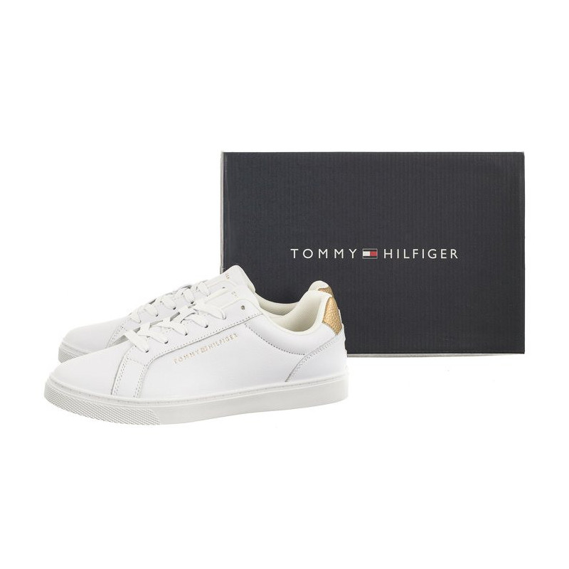 Tommy Hilfiger Essential Cupsole Sneaker White/Gold FW0FW07908 0K6 (TH1056-a) sporta apavi