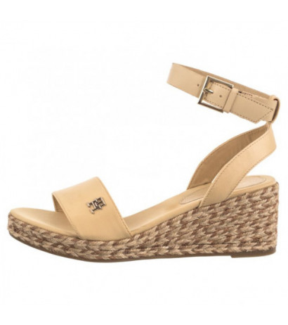 Tommy Hilfiger Colorful Wedge Satin Sandal Hervest Wheat FW0FW07913 ACR (TH1058-a) kurpes