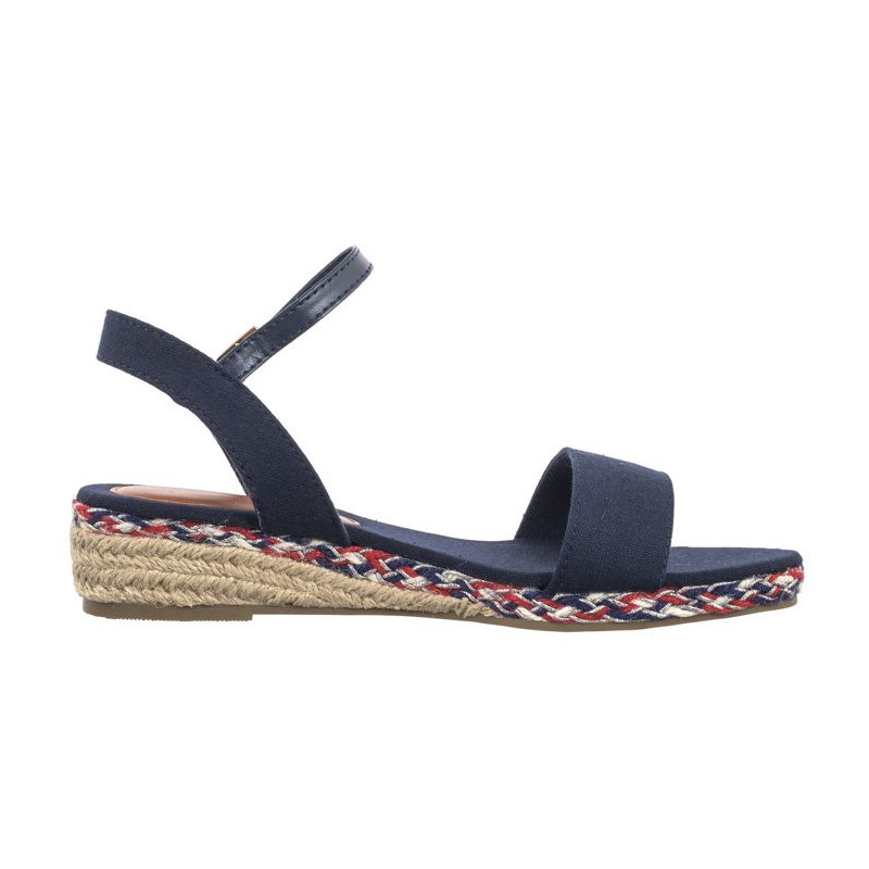 Tommy Hilfiger Rope Wedge Sandal T3A7-33283-1703 800 Blue (TH1077-a) kurpes