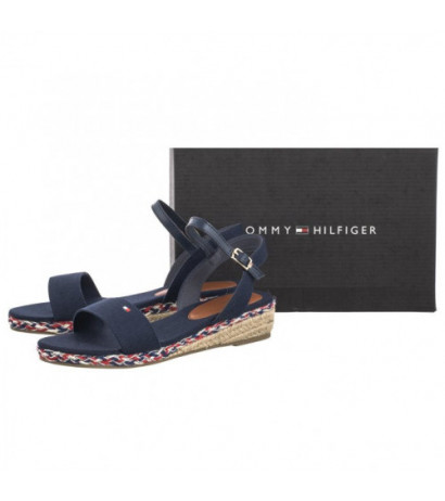 Tommy Hilfiger Rope Wedge Sandal T3A7-33283-1703 800 Blue (TH1077-a) kurpes