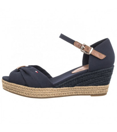 Tommy Hilfiger Basic Open Toe Mid Wedge Space Blue FW0FW04785 DW6 (TH1078-a) kurpes