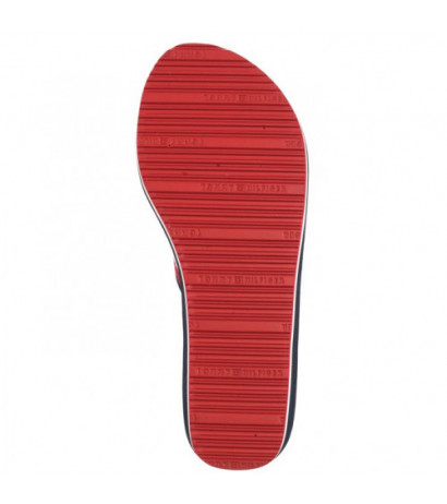 Tommy Hilfiger Corporate Wedge Beach Sandal Red/White/Blue FW0FW07987 0G0 (TH1080-a) kurpes