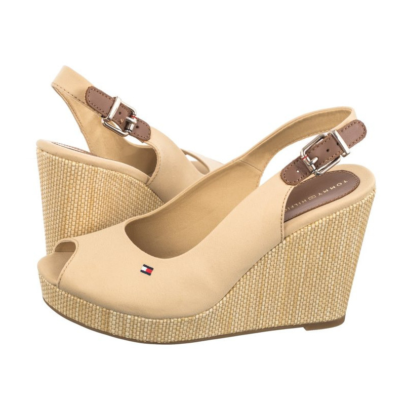 Tommy Hilfiger Iconic Elena Sling Back Wedge FW0FW04789 ACR Harvest Wheat (TH126-e) kurpes