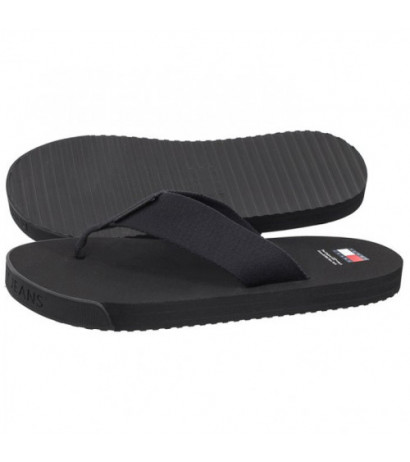 Tommy Hilfiger Tjm Elevated Flip Flop Black EM0EM01393 BDS (TH1083-a) batai