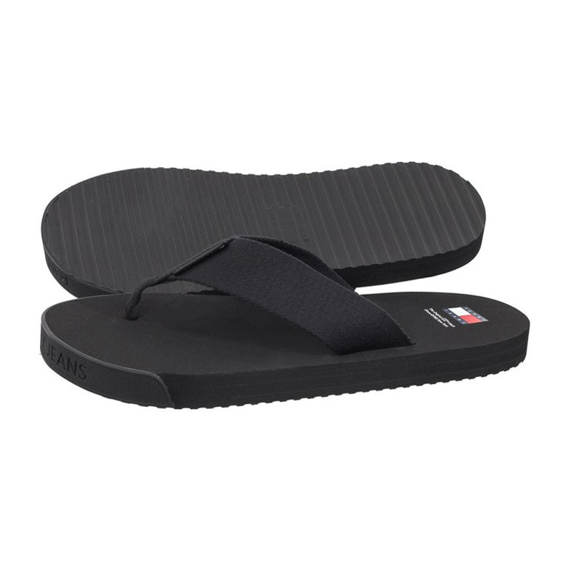 Tommy Hilfiger Tjm Elevated Flip Flop Black EM0EM01393 BDS (TH1083-a) batai