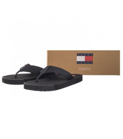 Tommy Hilfiger Tjm Elevated Flip Flop Black EM0EM01393 BDS (TH1083-a) batai