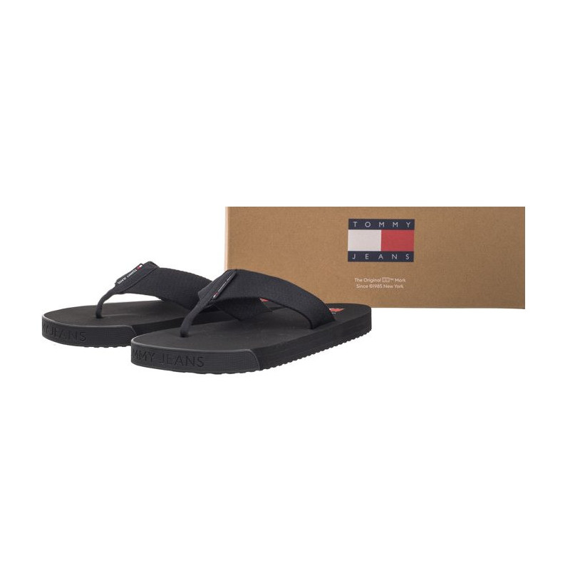 Tommy Hilfiger Tjm Elevated Flip Flop Black EM0EM01393 BDS (TH1083-a) batai