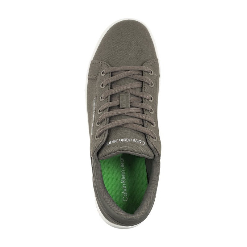 Calvin Klein Classic Cupsole Low Lth In Dc Dusty Olive/Bright White YM0YM00976 0IH (CK495-b) sporta apavi