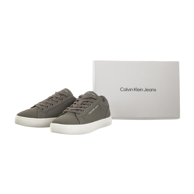 Calvin Klein Classic Cupsole Low Lth In Dc Dusty Olive/Bright White YM0YM00976 0IH (CK495-b) sporta apavi