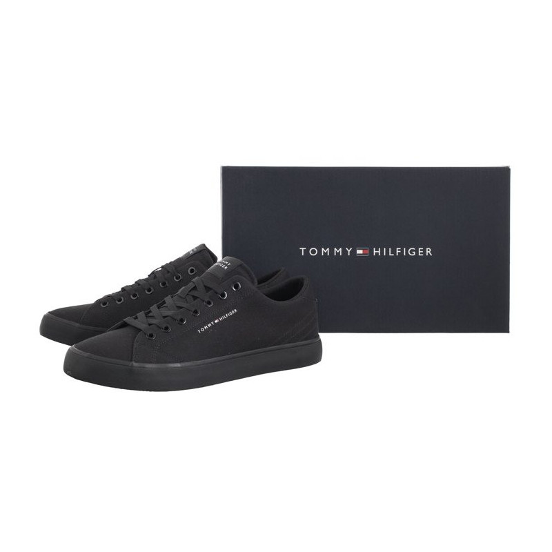 Tommy Hilfiger TH Hi Vulc Low Canvas Black FM0FM04882 BDS (TH1079-b) čības