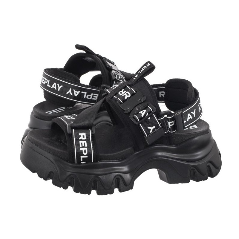 Replay Juyce Buckle GWSA6.000.C0001T RSA60001T 0003 Black (RP15-a) sandalai