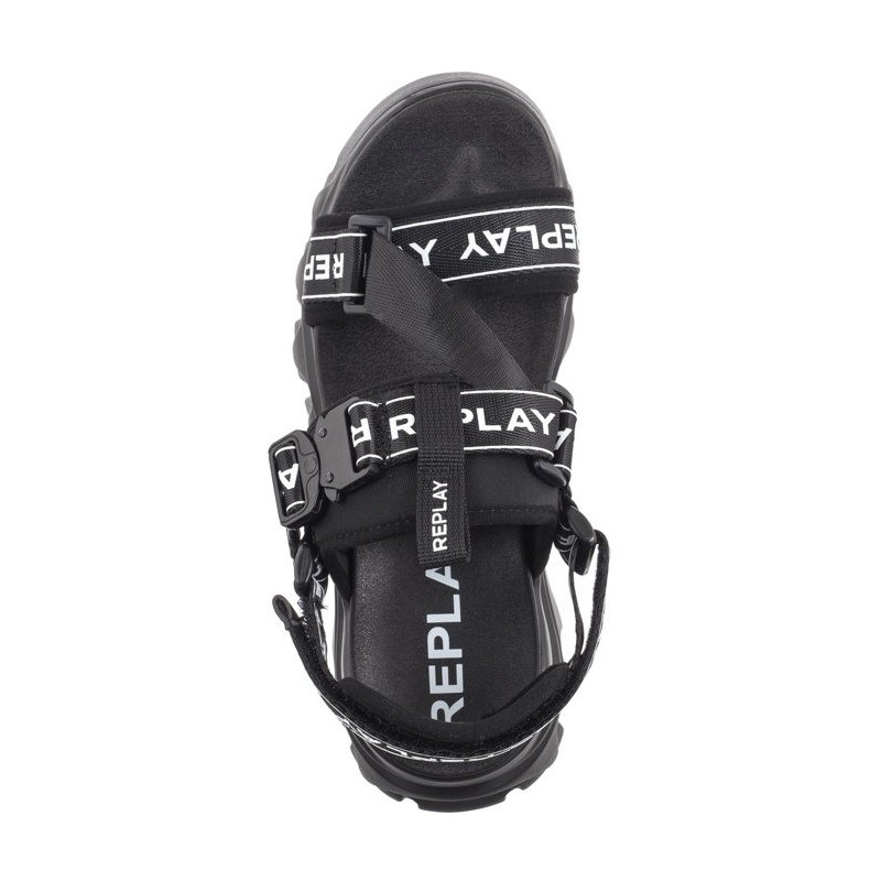 Replay Juyce Buckle GWSA6.000.C0001T RSA60001T 0003 Black (RP15-a) sandalai