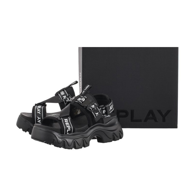 Replay Juyce Buckle GWSA6.000.C0001T RSA60001T 0003 Black (RP15-a) sandalai