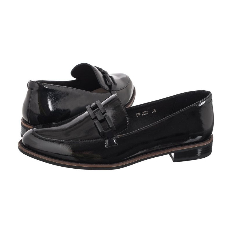 Sergio Leone Czarne Lakierowane PB 252 (SL516-a) shoes