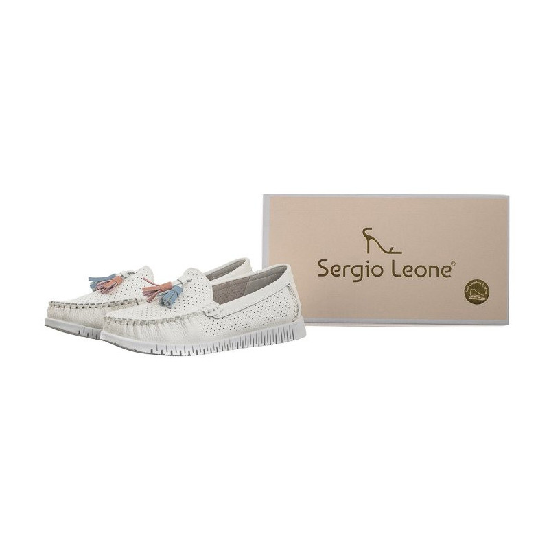 Sergio Leone Białe SP 022 (SL517-b) shoes