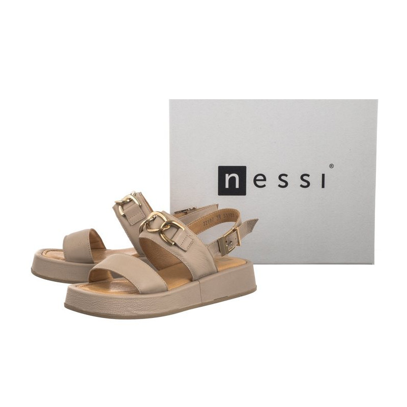 Nessi Beżowe 22197 02 (NE376-a) sandals