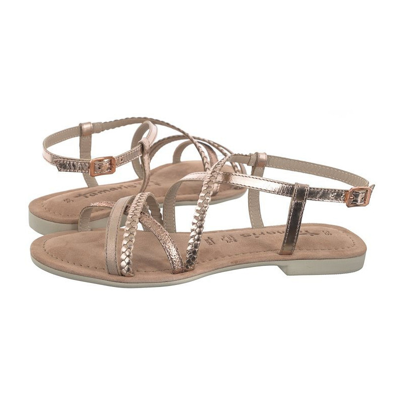 Tamaris Złote 1-28139-42 952 Rose Metallic (TM487-a) sandals