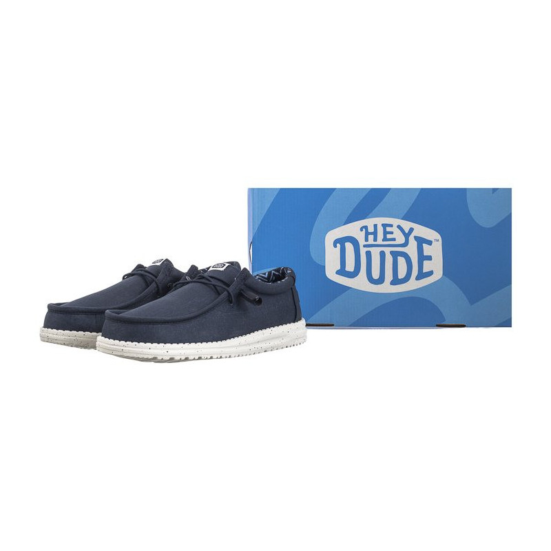 Hey Dude Wally Stretch Canvas Navy 40700-410 (HY14-a) kingad