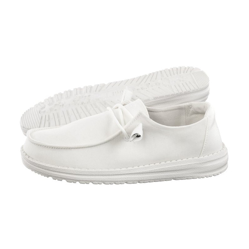 Hey Dude Wendy Slub Canvas White 40063-100 (HY16-a) kurpes