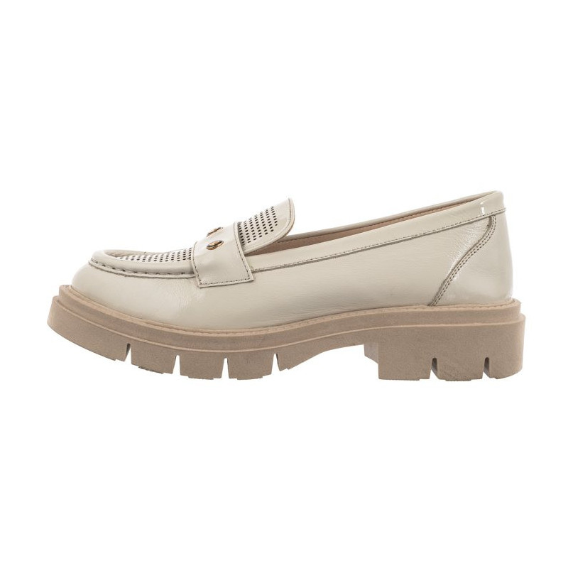 Venezia Beżowe Lakierowane  28384 Pat Beige (VE764-a) shoes