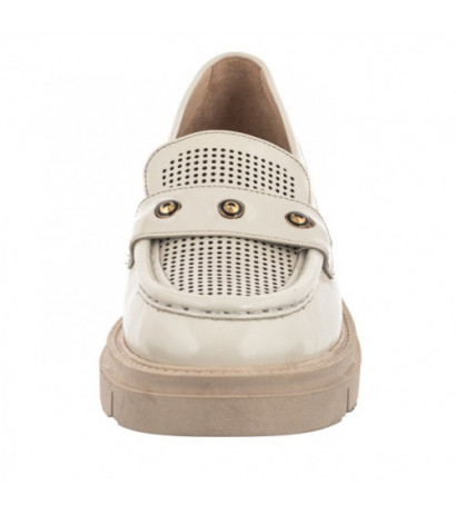 Venezia Beżowe Lakierowane  28384 Pat Beige (VE764-a) shoes