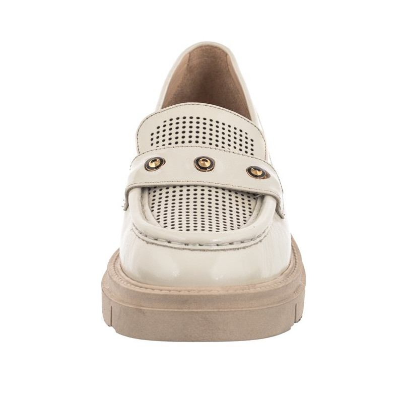 Venezia Beżowe Lakierowane  28384 Pat Beige (VE764-a) shoes