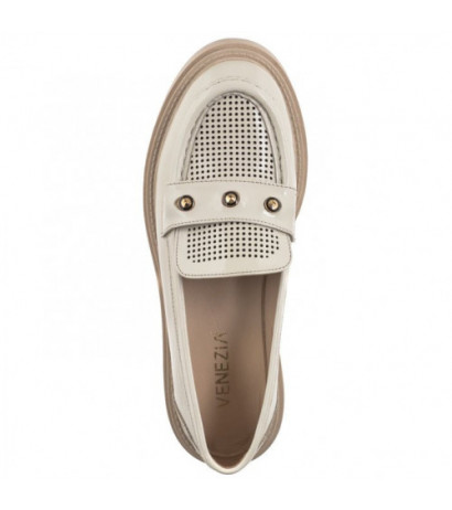 Venezia Beżowe Lakierowane  28384 Pat Beige (VE764-a) shoes