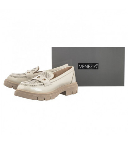 Venezia Beżowe Lakierowane  28384 Pat Beige (VE764-a) shoes