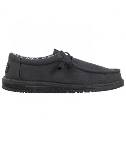 Hey Dude Wally Stretch Canvas Black 40700-060 (HY14-b) batai