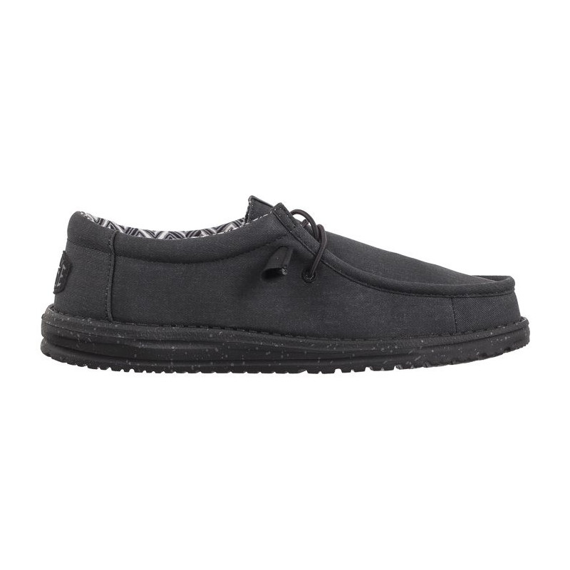 Hey Dude Wally Stretch Canvas Black 40700-060 (HY14-b) batai