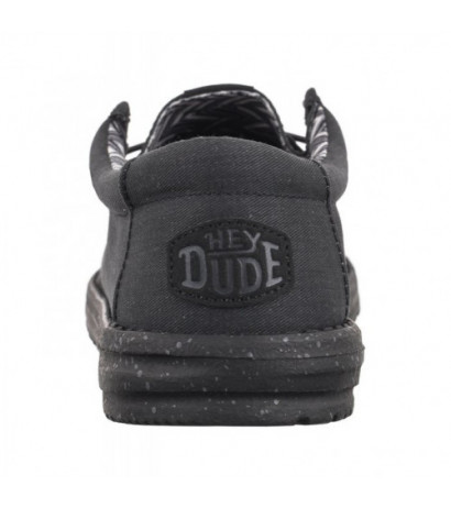 Hey Dude Wally Stretch Canvas Black 40700-060 (HY14-b) batai