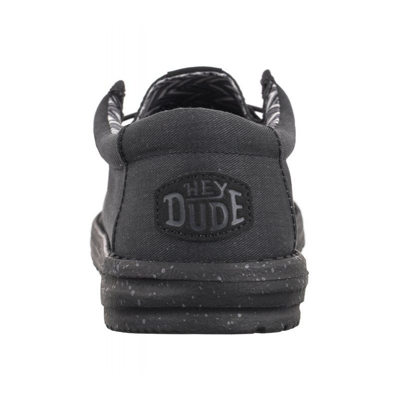 Hey Dude Wally Stretch Canvas Black 40700-060 (HY14-b) kingad