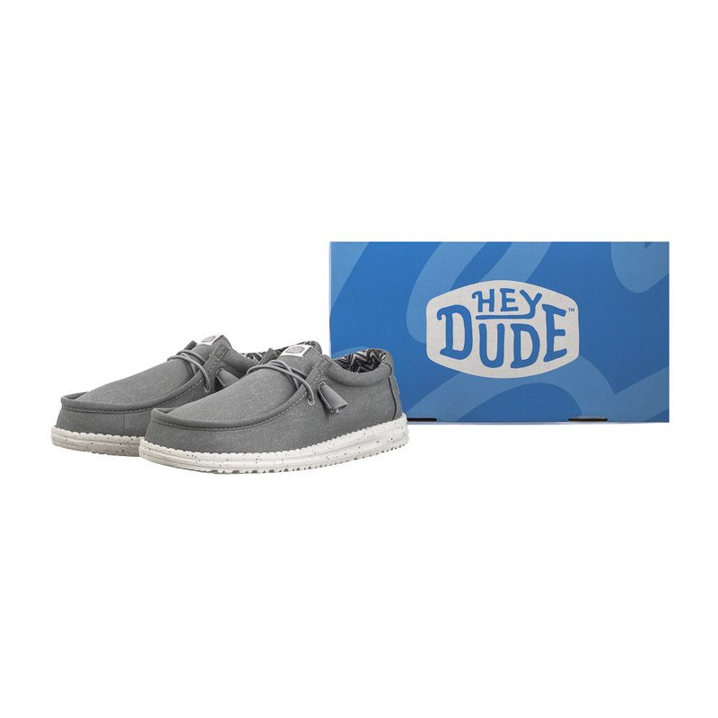 Hey Dude Wally Stretch Canvas Light Grey 40700-007 (HY14-c) kingad