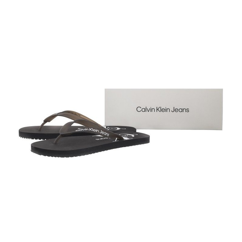 Calvin Klein Beach Sandal Monogram TPU Black YM0YM00838 BDS (CK499-a) batai