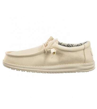 Hey Dude Wally Stretch Canvas Stone White 40700-1KA (HY14-d) shoes