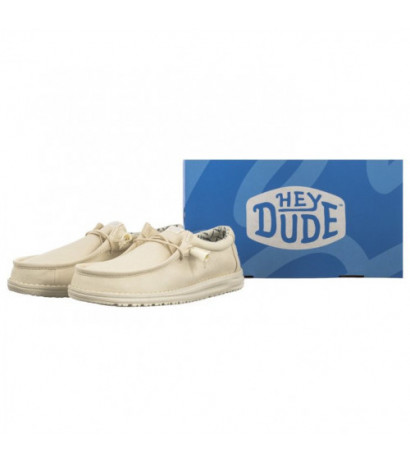 Hey Dude Wally Stretch Canvas Stone White 40700-1KA (HY14-d) batai