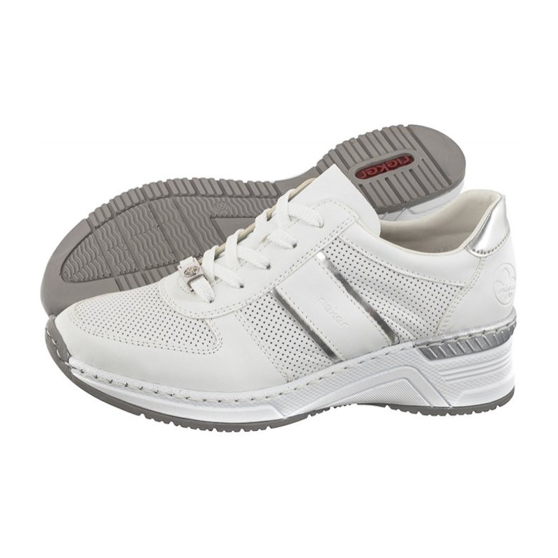 Rieker Białe N4315-80 White (RI178-a) spordijalatsid