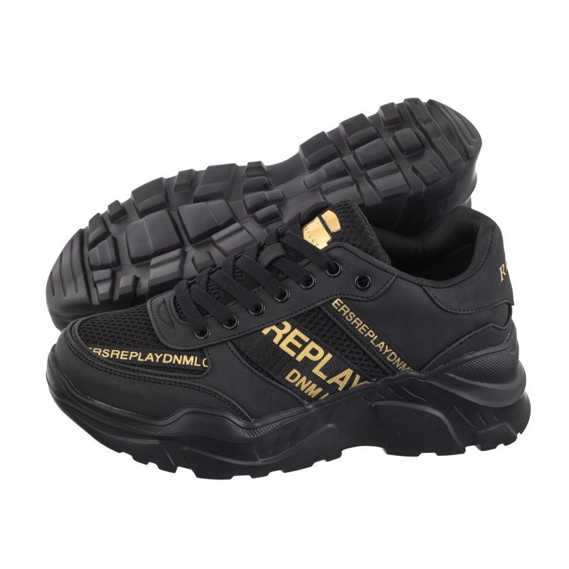 Replay Vanessa Tape GWS7Z.000.C0007S RS7Z0007S 0006 Black/Gold (RP18-a) sports Shoes