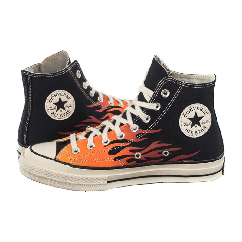 Converse Chuck 70 Hi Black/Enamel Red/Bold Mandarin 165024C (CO678-a) batai