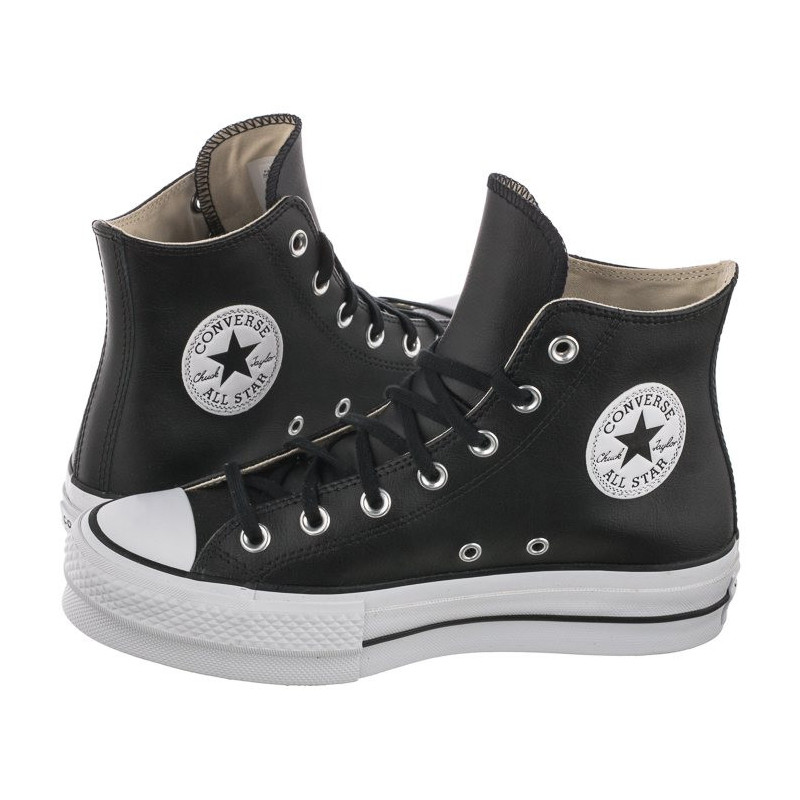 Converse CT All Star Lift Clean Hi Black/Black/White 561675C (CO446-a) kingad